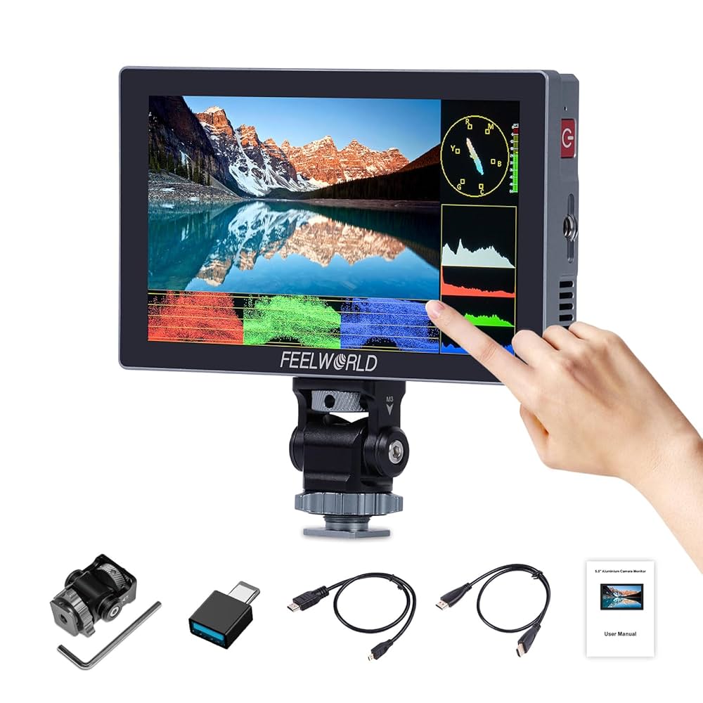 FEELWORLD P6X 5.5インチモニター FEELWORLD P6X 5.5インチ 1000nit アルミニウム DSLR カメラ